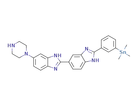 3-trimethylstannyl-1-{5'-[5-(piperazin-1'-yl)benzimidazol-2-yl]benzimidazol-2'-yl}benzene