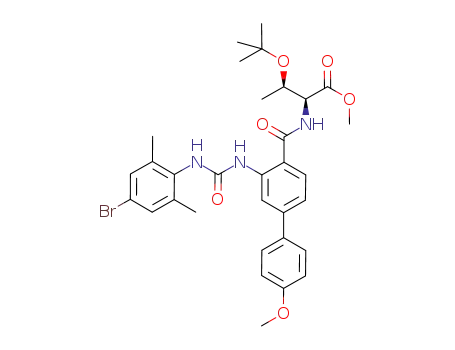 methyl N-{[3-({[(4-bromo-2,6-dimethylphenyl)amino]carbonyl}amino)-4'-(methyloxy)-4-biphenylyl]carbonyl}-O-(1,1-dimethylethyl)-L-threoninate