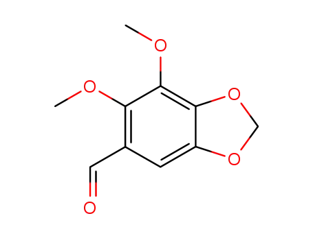 Molecular Structure of 23731-65-9 (6,7-dimethoxy-1,3-benzodioxole-5-carbaldehyde)