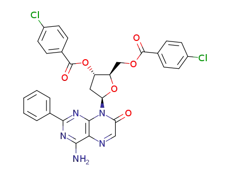 4-Amino-2-phenyl-8-[2-deoxy-3,5-di-O-(4-chlorobenzoyl)-β-D-ribofuranosyl]-pteridine-7-one