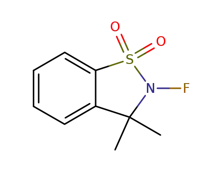 Molecular Structure of 124170-23-6 (2,3-DIHYDRO-3,3-DIMETHYL-2-FLUORO-1,2-BENZISOTHIAZOLE 1,1-DIOXIDE)
