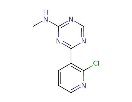 Molecular Structure of 870221-25-3 (1,3,5-Triazin-2-amine, 4-(2-chloro-3-pyridinyl)-N-methyl-)