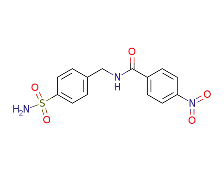 Molecular Structure of 50889-01-5 (Benzamide, N-[[4-(aminosulfonyl)phenyl]methyl]-4-nitro-)