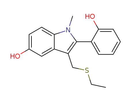 1H-Indol-5-ol, 3-[(ethylthio)methyl]-2-(2-hydroxyphenyl)-1-methyl-