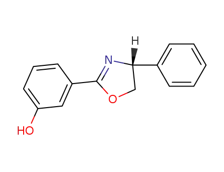 Molecular Structure of 174770-67-3 (4,5-dihydro-2-(3-hydroxyphenyl)-4(R)-phenyloxazole)