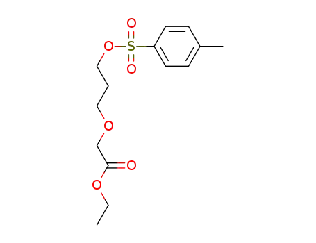 Molecular Structure of 928628-81-3 (Acetic acid, 2-[3-[[(4-methylphenyl)sulfonyl]oxy]propoxy]-, ethyl ester)