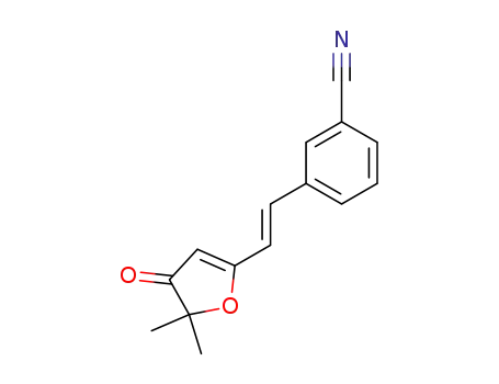Molecular Structure of 138958-33-5 (Benzonitrile, 3-[2-(4,5-dihydro-5,5-dimethyl-4-oxo-2-furanyl)ethenyl]-,
(E)-)