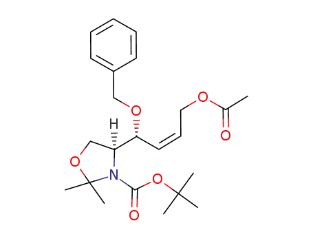 (S)-tert-butyl 4-((R,Z)-4-acetoxy-1-(benzyloxy)but-2-en-1-yl)-2,2-dimethyloxazolidine-3-carboxylate