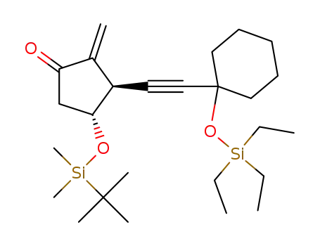 (3R,4R)-2-methylene-3-[3, 3-pentamethylene-3-(triethylsiloxy)prop-1-ynyl]-4-(tert-butyldimethylsiloxy)cyclopentan-1-one