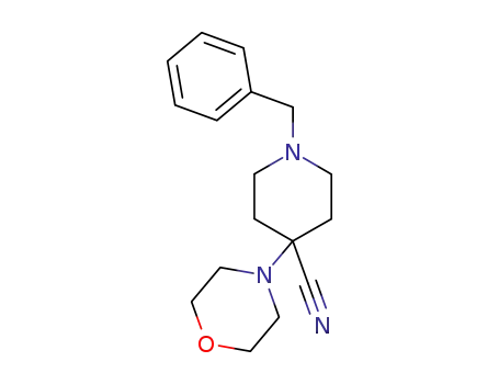 Molecular Structure of 13801-04-2 (1'-benzyl-[1,4'-bipiperidine]-4'-carbonitrile)