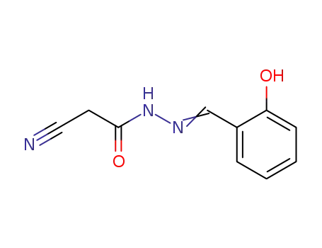 Molecular Structure of 4974-49-6 (Acetic acid, 2-cyano-,2-[(2-hydroxyphenyl)methylene]hydrazide)
