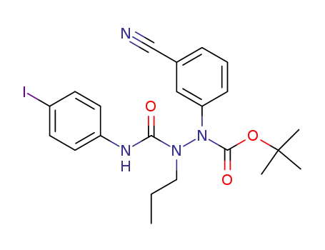 Hydrazinecarboxylic acid,
1-(3-cyanophenyl)-2-[[(4-iodophenyl)amino]carbonyl]-2-propyl-,
1,1-dimethylethyl ester