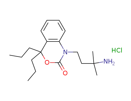 Molecular Structure of 861842-02-6 (2H-3,1-Benzoxazin-2-one,
1-(3-amino-3-methylbutyl)-1,4-dihydro-4,4-dipropyl-, monohydrochloride)
