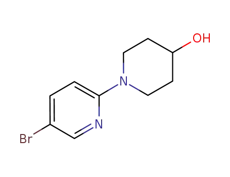 Molecular Structure of 149806-52-0 (1-(5-Bromo-2-pyridinyl)-4-piperidinol)