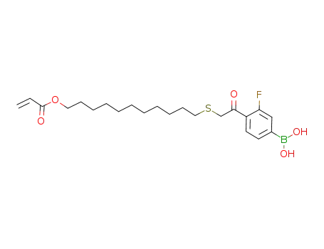 4-(14'-acryloxy-3'-thia-1'-keto)tetradecyl-3-fluoro-phenylboronic acid