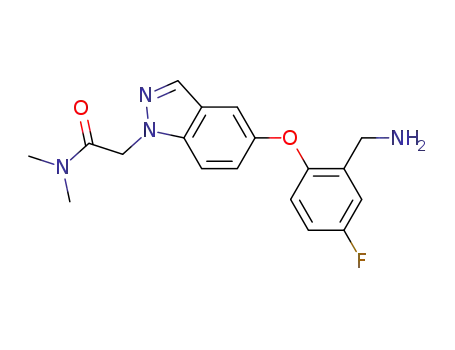 1H-Indazole-1-acetamide,
5-[2-(aminomethyl)-4-fluorophenoxy]-N,N-dimethyl-