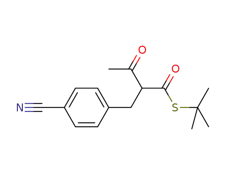 2-(4-cyanobenzyl)-3-oxothiobutyric acid S-tert-butyl ester