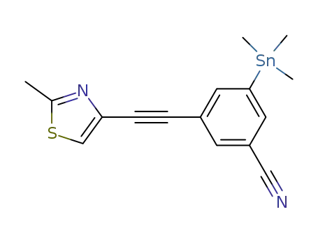 Benzonitrile, 3-[(2-methyl-4-thiazolyl)ethynyl]-5-(trimethylstannyl)-