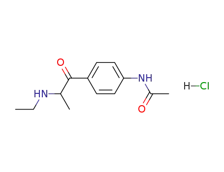 Molecular Structure of 97111-07-4 (N-[4-(2-ethylaminopropanoyl)phenyl]acetamide hydrochloride)