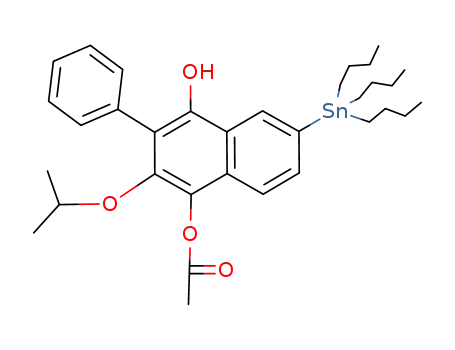 1-acetoxy-4-hydroxy-2-(1-methylethoxy)-3-phenyl-6-(tri-n-butylstannyl)naphthalene