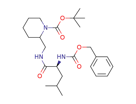 1,1-dimethylethyl 2-{[(N-{[(phenylmethyl)oxy]carbonyl}-L-leucyl)amino]methyl}-1-piperidinecarboxylate