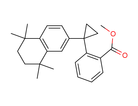 Molecular Structure of 208186-35-0 (Methyl 2-[1-(5,5,8,8-tetramethyl-5,6,7,8-tetrahydro-2-naphthyl)cyclopropyl]benzoate)