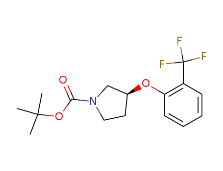 Molecular Structure of 1111078-67-1 ((S)-tert-Butyl 3-(2-(trifluoromethyl)phenoxy)pyrrolidine-1-carboxylate)