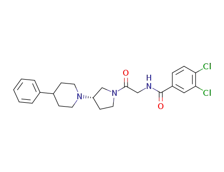 (S)-3,4-dichloro-N-(2-oxo-2-(3-(4-phenylpiperidin-1-yl)pyrrolidin-1-yl)ethyl)benzamide