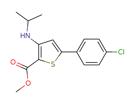 methyl 5-(4-chlorophenyl)-3-[(1-methylethyl)amino]-2-thiophenecarboxylate