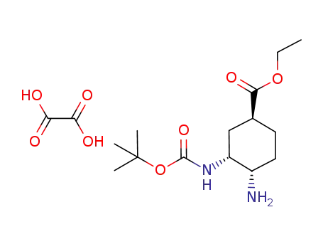 Molecular Structure of 1093351-24-6 (ethyl (1S,3R,4S)-4-amino-3-t-butoxycarbonylaminocyclohexanecarboxylate oxalate)