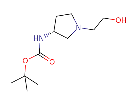 Molecular Structure of 1353962-98-7 ([1-(2-Hydroxy-ethyl)-pyrrolidin-3-yl]-carbaMic acid tert-butyl ester)