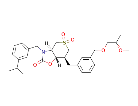 (3aR,7S,7aS)-3-(3-isopropyl-benzyl)-7-[3-((S)-2-methoxy-propoxymethyl)-benzyl]-5,5-dioxo-hexahydro-1-oxa-5λ6-thia-3-aza-inden-2-one