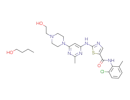 N-(2-chloro-6-methylphenyl)-2-((6-(4-(2-hydroxyethyl)-1-piperazinyl)-2-methyl-4-pyrimidinyl)amino)-1,3-thiazole-5-carboxamide butanolate