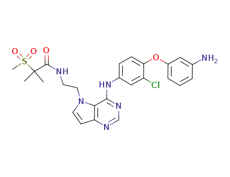 N-[2-(4-{[4-(3-aminophenoxy)-3-chlorophenyl]amino}-5H-pyrrolo[3,2-d]pyrimidin-5-yl)ethyl]-2-methyl-2-(methylsulfonyl)propanamide