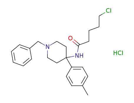 Pentanamide,
5-chloro-N-[4-(4-methylphenyl)-1-(phenylmethyl)-4-piperidinyl]-,
monohydrochloride