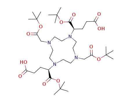 Molecular Structure of 914639-15-9 (1,4,7,10-tetraazacyclododecane-1,7-bis(t-butyloxycarbonyl-methyl)-4,10-bis[2-(R)-pentanedioic acid, 1-t-butyl ester])