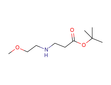 Molecular Structure of 66116-20-9 (3-(2-METHOXY-ETHYLAMINO)-PROPIONIC ACID TERT-BUTYL ESTER)