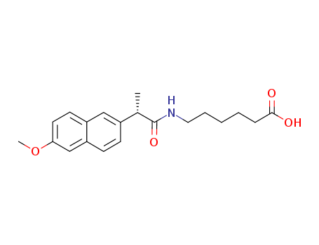 Molecular Structure of 128171-83-5 (Hexanoic acid,
6-[[(2S)-2-(6-methoxy-2-naphthalenyl)-1-oxopropyl]amino]-)