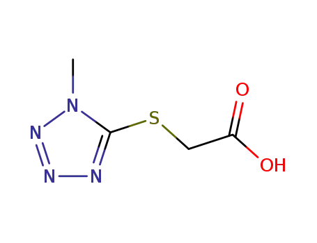 Molecular Structure of 55862-52-7 ((1-METHYL-1 H-TETRAZOL-5-YLSULFANYL)-ACETIC ACID)