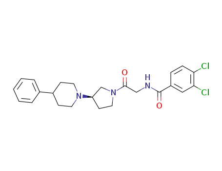 (R)-3,4-dichloro-N-(2-oxo-2-(3-(4-phenylpiperidin-1-yl)pyrrolidin-1-yl)ethyl)benzamide