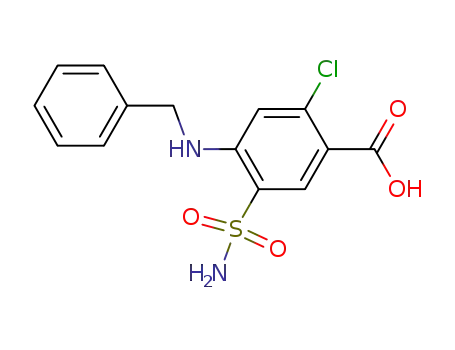 2-Chlor-4-benzylamino-5-sulfamoyl-benzoesaeure