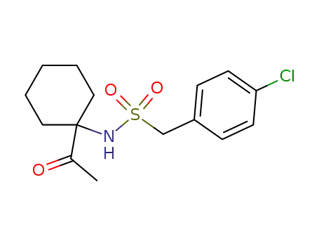 Molecular Structure of 152271-20-0 (N-(1-acetylcyclohexyl)-4-chlorophenyl-methanesulfonamide)