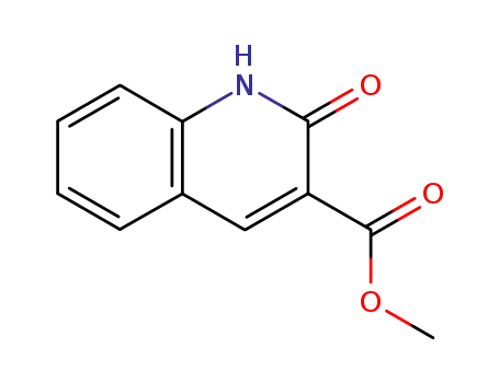 Molecular Structure of 73776-17-7 (3-Quinolinecarboxylic acid, 1,2-dihydro-2-oxo-, Methyl ester)