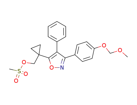 methanesulfonic acid 1-[3-(4-methoxymethoxy-phenyl)-4-phenyl-isoxazol-5-yl]-cyclopropylmethyl ester