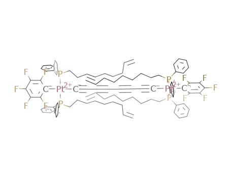 trans,trans-(C<sub>6</sub>F<sub>5</sub>)(Ph<sub>2</sub>P(CH<sub>2</sub>)7CH=CH<sub>2</sub>)2Pt(C<sub>2</sub>)4Pt(Ph<sub>2</sub>P(CH<sub>2</sub>)7CHCH<sub>2</sub>)2(C<sub>6</sub>F<sub>5</sub>)