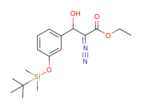 3-[3-(tert-butyl-dimethyl-silanyloxy)-phenyl]-2-diazo-3-hydroxy-propionic acid ethyl ester