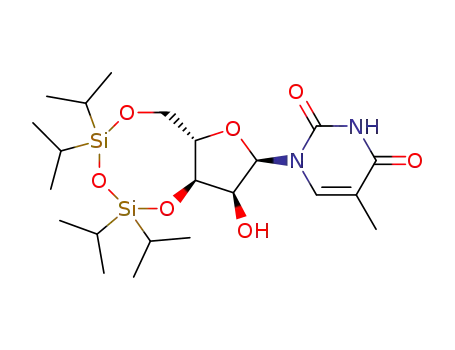 1-((2R,3S,3aR,9aS)-3-Hydroxy-5,5,7,7-tetraisopropyl-tetrahydro-1,4,6,8-tetraoxa-5,7-disila-cyclopentacycloocten-2-yl)-5-methyl-1H-pyrimidine-2,4-dione