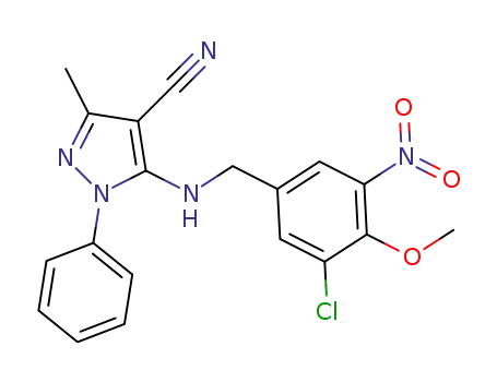 5-(3-chloro-4-methoxy-5-nitrobenzyl)amino-3-methyl-1-phenyl-1H-pyrazole-4-carbonitrile