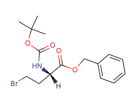 Molecular Structure of 95656-97-6 (Butanoic acid, 4-bromo-2-[[(1,1-dimethylethoxy)carbonyl]amino]-,
phenylmethyl ester, (2S)-)