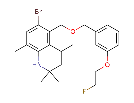 (+/-)-6-bromo-1,2,3,4-tetrahydro-5-(3-(2-fluoroethoxy)benzyloxymethyl)-2,2,4,8-tetramethylquinoline